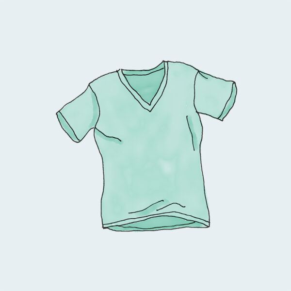 vneck-tee-green