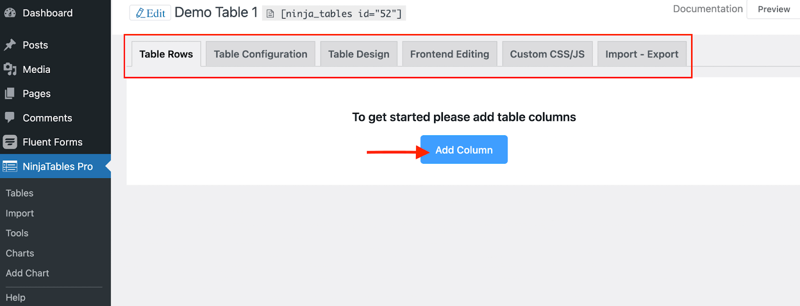 Add table column