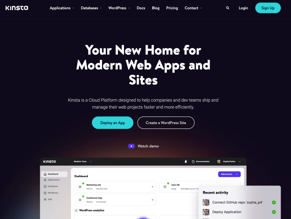 Kinsta Homepage