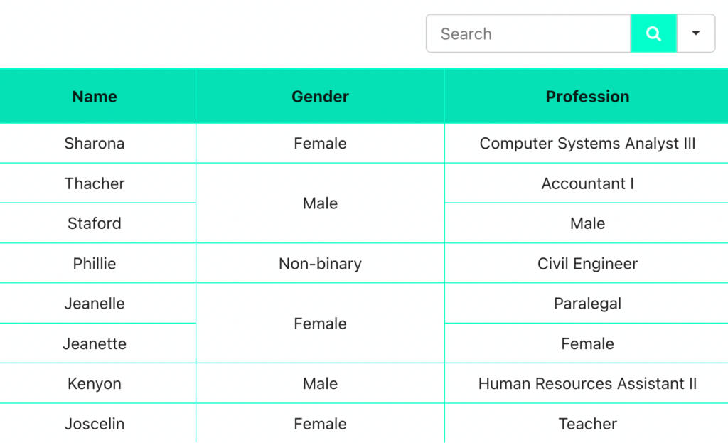 merge table rows