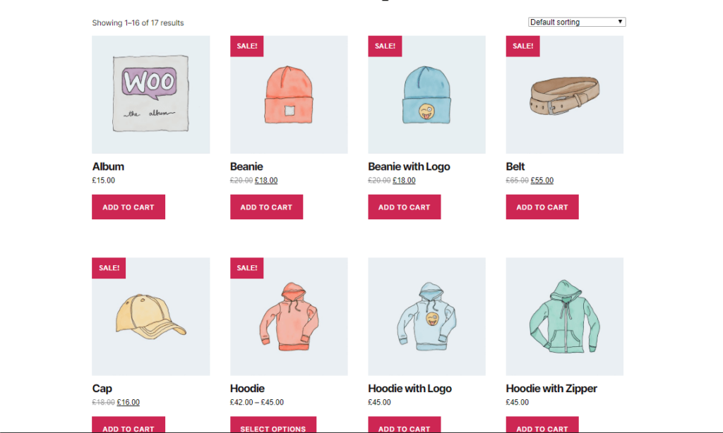 WooCommerce grid format